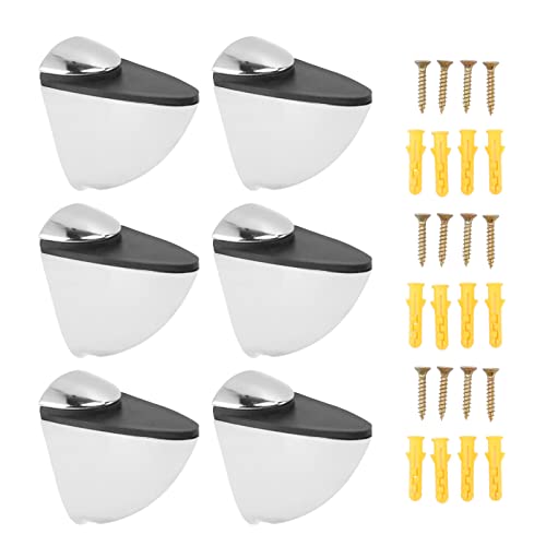 Respice finem 6 Stück Glas klemme tragbare Fisch-Mund-Klemme verstellbare Glas-Regal-Halterung Halter Robuste Zink-Legierung starke Tragfähigkeit für Home Shop Offi von Respicefinem