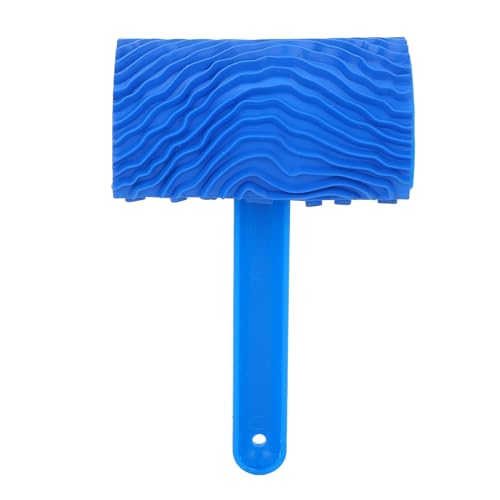 RespiceFinem Blue Gummi Holzeffekt Farbwalze mit Griff ideales DIY -Wanddekorationswerkzeug einfach zu verwenden und zu bedienen leichte kleine Größe großartig Perfor von Respicefinem