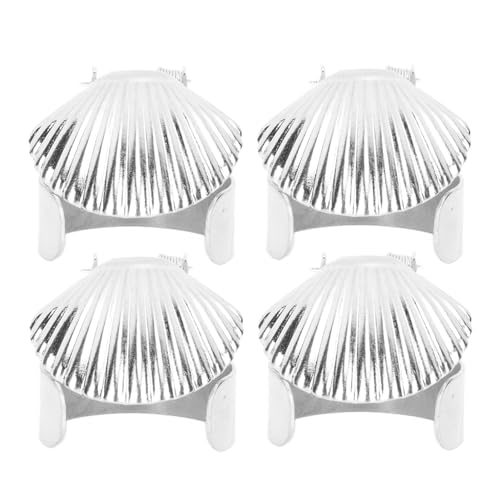 Respicefinem 4 Stück Kerzenschnuffer-Löscher Automatischer Metallschalen-Muster-Stopper Ideal für Heim dekorationen Partys mit Timer-Funktion geeignet für Kerzen (Silber) von Respicefinem