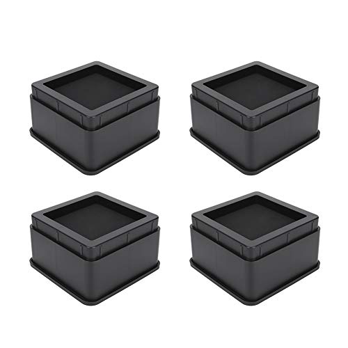 Respicefinem 4Pcs Rectangle Sofa Height Pad Black Matte PP Plastic Furniture Accessories Elevate Your Sofa and Other Furniture with These Durable and Decorative Add Ons von Respicefinem