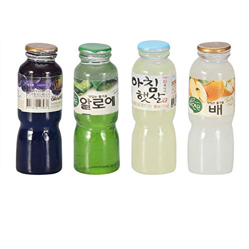 Respicefinem 4pcs Set Dollhouse Small Miniature Juice Bottles Resin Fashionable Appearance Lightweight And Portable For Bar Kitchen Decor And Outdoor Use Appro von Respicefinem