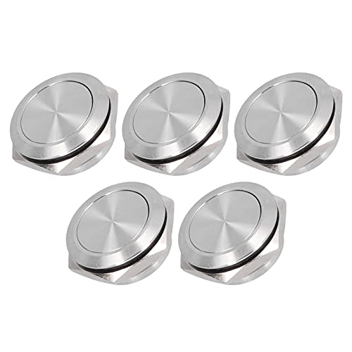 Respicefinem 5-teiliges Flaches Schraubklemmen-StromversorgungsZubehör aus Edelstahl 22mm Rostfrei Staubdicht LKW Schiffen Haushalt Anwendungen Einfach zu Installieren von Respicefinem