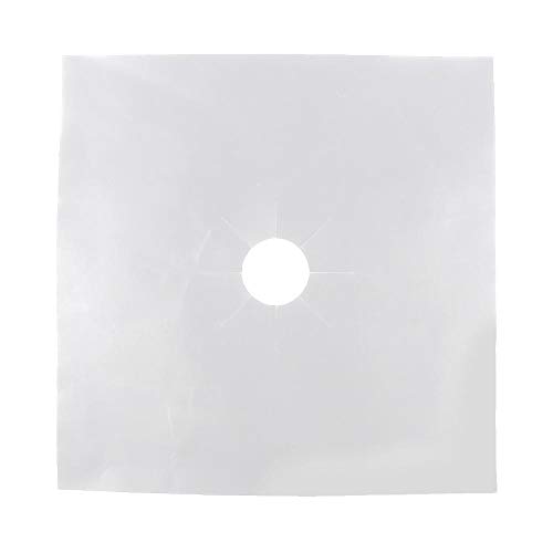 Respicefinem 6 Stück Set Wieder verwendbar Fiberglas Gasherd Schutz matte Non Stick Leicht sauber Küchen werkzeug für die Küche Gasherd mit Temperatur (Silber) von Respicefinem