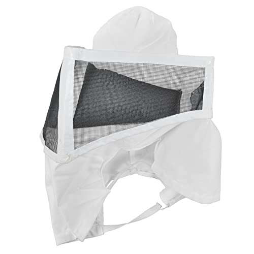 Respicefinem Beekeeping Cowboy Hat Breathable Mesh with Elastic Neck Contraction and White Faux Leather Edging for Beekeeping Hiking Made of Polyester Cotton and Steel Gauz von Respicefinem