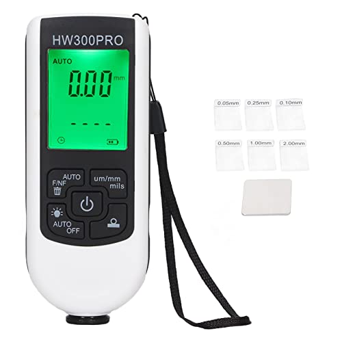 Respicefinem Digital Coating Thickness with Portable Rope and Automatic Shutdown Function Ideal for Outdoor Use High Precision ABS Material 1um Resolution 0 to 2000um Measuri (White) von Respicefinem