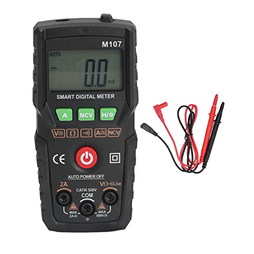 Respicefinem Digital Multimeter Fully Automatic Multimeter with Backlight Function and Large Screen Display Ideal for Home Automotive and Industrial Electrical (Schwarz) von Respicefinem