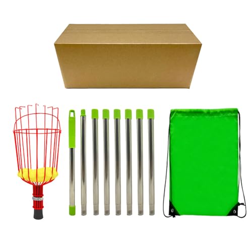 Respicefinem Fruit Picker Basket Adjustable Telescoping Pole Tool Fruit Picking Equipment for Garden 4m 13 12ft Ideal for Picking Various Fruits from Tall Trees Effortlessly with (3.2m / 10.5ft) von Respicefinem