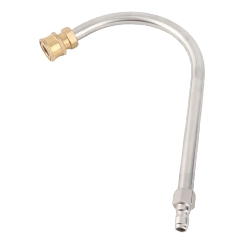 Respicefinem-Hochdruck reiniger Verlängerung stab Premium Edelstahl und Messing Material für harte Bereiche wie Auto boden Felgen Dach tote Zonen Ecken und Dachrinnen mit 5 Düsen (U Shaped) von Respicefinem