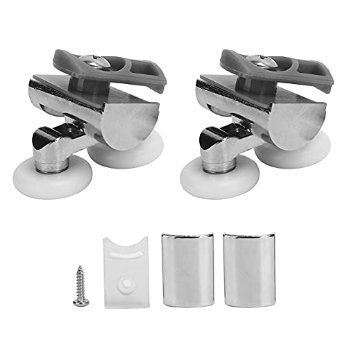 Respicefinem Premium 23mm Double Shower Door Rollers Hanging Wheel Pulley Set With Top And Bottom Wheels Ideal For Bathroom Doors Made Of Stainless Steel And Ny von Respicefinem