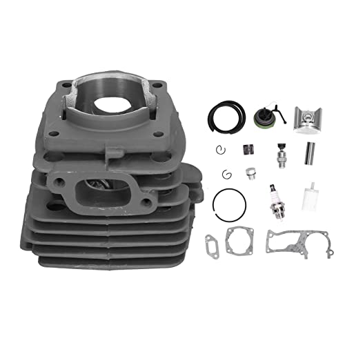 Respicefinem Premium Cylinder Piston Gasket Kit 47mm Big Bore Part Accessory Set Ideal for Compatible Chainsaws Made of High Silicon Aluminium Alloy with Excellent Thermal von Respicefinem