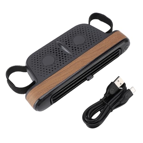 Respicefinem Resefinem -Autositzventilator 3 Windgeschwindigkeiten niedriger Geräusch leistungsstarker Doppel -Turbinen -Auto -Kühlventilator für Fahrzeug Rücksitz (Wood Color) von Respicefinem