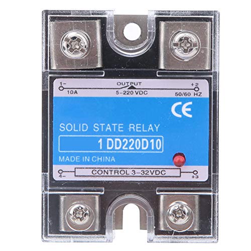 Respicefinem Title: DC DC Solid State Relay SSR 3 to 32VDC Input 5 to 220VDC Load Aluminum Heat Sink LED Indicator Screw Terminals for Industrial Automation (BERM-1 DD220D75) von Respicefinem