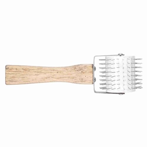 Respicefinem Uncapping Needle Roller Bee Honey Comb Extracting Beekeeper Equipment Tool Plastic and Steel Welding Smooth Wood Handle Disassemble Design for Honey Extraction Total L von Respicefinem