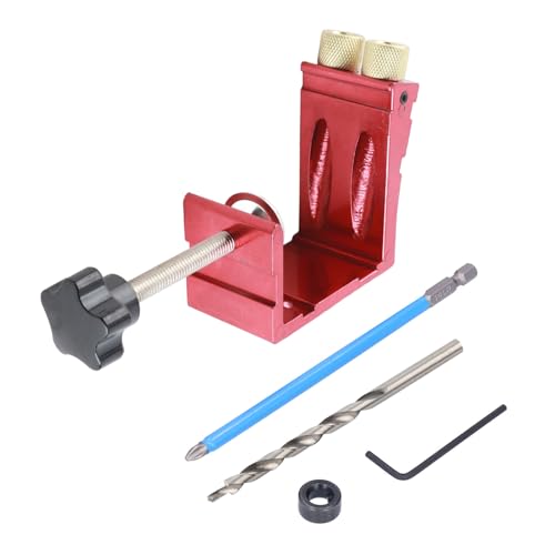 RespireFinem 15 ° Schräglochlokator Positionierer Holzbearbeitungsloch -Jig Dübel Bohrkit Tischler -Accessoire Blaues Eisenhärte -Eisen -Eisen leicht zu bedienen und ich (Inclined hole opening von Respicefinem