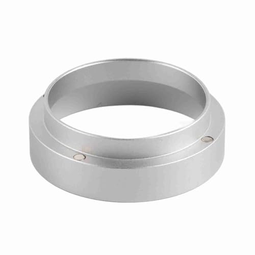 RespireFinem 58 mm Aluminium Universal Kaffee Dosierungsring Trichter Ersatz Kaffeemaschine Accessoire Gold zuverlässig robust ideal für präzisionsdosierende Reduzierung Cof (Silber) von Respicefinem