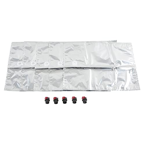 RespireFinem 5pcs Getränkebeutel Flüssige Wasserdichte Flüssigkeitsablagerungen Aluminisiert 20 l mit Schmetterlingsventil ideal für Exkursionen Home Lagerung von Getränken RespireFinem 5pcs Getränkebeutel Flüssige Wasserdichte Flüssigkeitsablagerungen Aluminisiert 20 l mit Schmetterlingsventil ideal für Exkursionen Home Lagerung von Getränken von Respicefinem