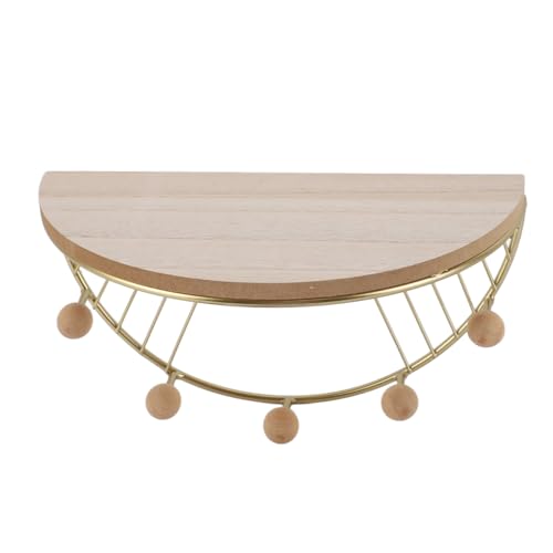 RespireFinem Moderne Wandregale ideal für Wohnzimmer Schlafzimmer Lernräume mit Golddesign, inspiriert von der nordischen Ästhetik mit Eisenkunst -Fan -Form -Design (Gold) von Respicefinem
