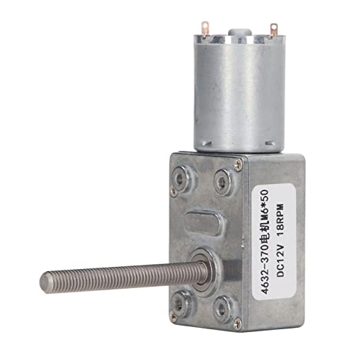 RespireFinem -Zahnradmotor mit Selbstverriegelungsfunktion M6 Kopf Drehwellengewinde Geschwindigkeitsreduzierung Getriebe Motor ideal für Drucker Kopierer intelligente Roboter (18RPM) von Respicefinem