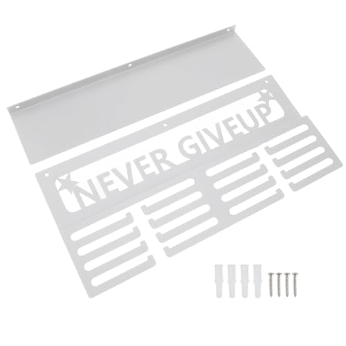 RespiriceFinem Medal Hanger Display Display Multipurpose innovatives Wandmontage Metal Awards Rack mit Trophäenregal für Läufer in weißem innovativem Design hält Medaillen (White) von Respicefinem