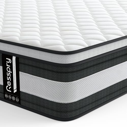 Resspry Einzelbett-Matratze, 27 cm, Hybrid-Matratze, mit atmungsaktivem Memory-Schaum, Taschenfederkern, Druckentlastung, Matratze in einer Box Resspry Einzelbett-Matratze, 27 cm, Hybrid-Matratze, mit atmungsaktivem Memory-Schaum, Taschenfederkern, Druckentlastung, Matratze in einer Box von Resspry