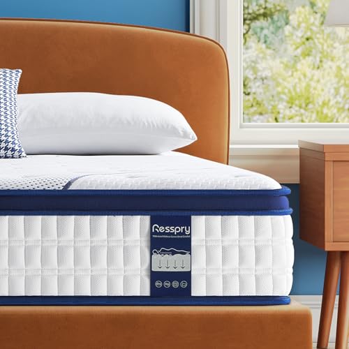 Resspry Kingsize-Matratze, Memoryschaum-Matratze mit 7-Zonen-Unterstützung und Schlafkühlung, mittelfester Hybrid, The SAGA Collection, Doppelbett (150 x 200 x 26 cm) von Resspry