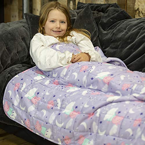 Rest Easy gewichtete Decke für Kinder | schwere Decke für Schlaf, Stressabbau, Angstlinderung & sensorisch beruhigende Decke für tollen Schlaf | 100% superweiches Baumwollmaterial (3 kg, Peppa Pig) von Rest Easy Sleep Better