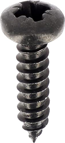 Blechschrauben, Zylinderkopf, gewölbt, Pozidrive, 3,9 mm x 16 mm, DIN 7981, Zink, Schwarz, 50 Stück von Restagraf