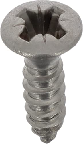 Blechschrauben mit Kopf, Edelstahl, A4, gewölbt, Pozidrive, 3,5 mm x 13 mm, DIN 7983, 25 Stück, Zink, Weiß Blechschrauben mit Kopf, Edelstahl, A4, gewölbt, Pozidrive, 3,5 mm x 13 mm, DIN 7983, 25 Stück, Zink, Weiß von Restagraf