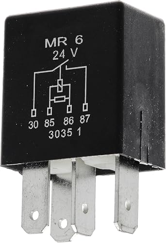 Restagraf Elektrisches Mikro-Relais mit Widerstand – 15 A und 24 V – für Kfz-Stromkreise – Steuerung von Lichtern, Hupen, Ventilatoren – Ref. 17081 – 1 Stück von Restagraf