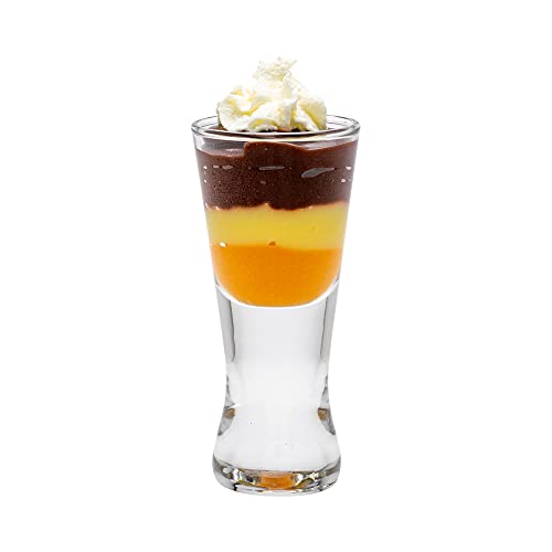 2 oz Concave Dessert Shot Glass - 1 3/4" x 1 3/4" x 4 1/4" - 6 count box von Restaurantware