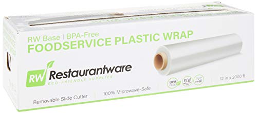 Clear Plastic Food Service Food Wrap - BPA-Free - Microwave-Safe - 12" x 2000' - 1ct Box - RW Base - Restaurantware,RWP0497C von Restaurantware