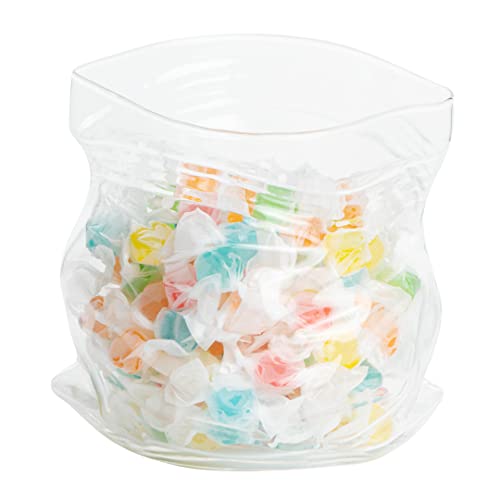 Restaurantware - 625 ml Beutel mit Reißverschluss, 1 kleiner Glasbeutel – realistische zerknitterte Kanten, zum Servieren von Süßigkeiten, Popcorn oder Nüssen, transparente Glasbeutel, Restaurantware - 625 ml Beutel mit Reißverschluss, 1 kleiner Glasbeutel – realistische zerknitterte Kanten, zum Servieren von Süßigkeiten, Popcorn oder Nüssen, transparente Glasbeutel, von Restaurantware