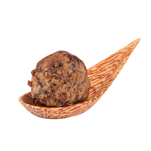 Restaurantware Coco Casa handgefertigte Servierlöffel, 8,4 cm, 40 tropfenförmige Kokoslöffel, lackiert, nachhaltig, braunes Kokosnuss-Servierbesteck zum Servieren von heißen und kalten Speisen von Restaurantware