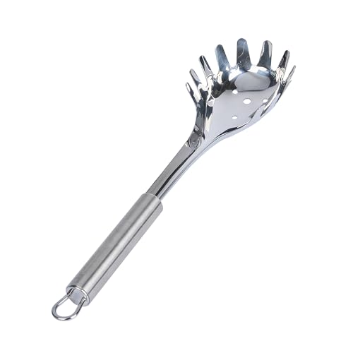 Restaurantware - Deutscher Standard 32,5 cm Schlitz-Nudellöffel, 6 Pastagabeln mit ergonomischem Griff – spülmaschinenfest, langlebig, Edelstahl-Nudelheber, ideal zum Abtropfen oder Servieren von Restaurantware