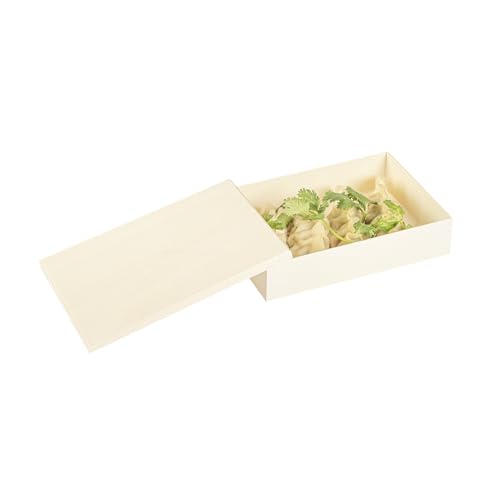 Restaurantware Holzdeckel für Bento-Boxen, 10 Stück, passend für 17,3 x 11,4 cm, Holzbehälter, nachhaltig, gefriergeeignet, japanischer Stil, Lunchbox-Deckel für sicheres Herausnehmen von Sushi von Restaurantware
