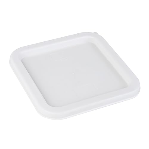 Restaurantware Nur Deckel: Met Lux 19,1 x 19,1 cm weiße Kunststoffdeckel, 10 robuste Aufbewahrungsbehälterdeckel – passend für 2 und 4 Quarts, Ecklasche, Deckel für Lebensmittelaufbewahrungsbehälter, von Restaurantware