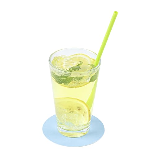 Restaurantware Papieruntersetzer, 100 Stück, 10,2 cm, Einweg-Getränkeuntersetzer, saugfähig, für heiße und kalte Getränke, Blaue Kaffeetassen, Essentials für Tischdekoration, Küche, Zuhause, Terrasse von Restaurantware