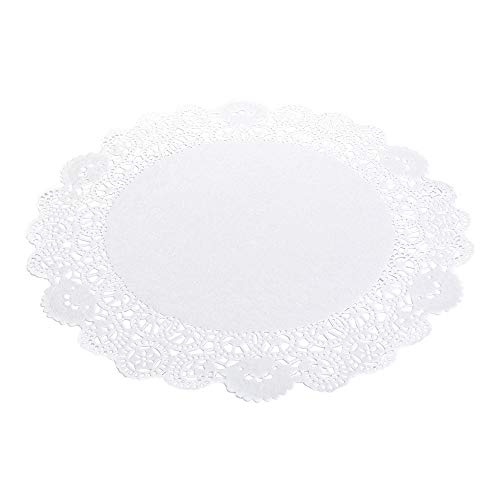 Restaurantware Pastry Tek Einweg-Papierspitzendeckchen, Weiß, rund, für Kuchen, Desserts, Backwaren, Hochzeiten, Dekoration, 30,5 x 30,5 cm, 100 ct Box von Restaurantware