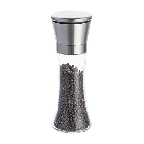 Restaurantware Vetri Salz- und Pfefferstreuer für die Küche, 180 ml, 1 Tisch-Salzstreuer mit Deckel, klares Finish, Pfefferstreuer, nachfüllbar, waschbar von Restaurantware