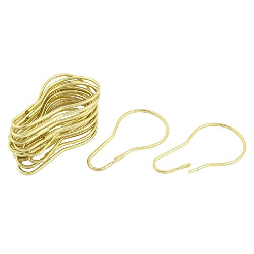 Restikiant 20 Stuecke Gold Ton Kalebasse Design Duschvorhang Ringe Haken Metall Badezimmer von Restikiant