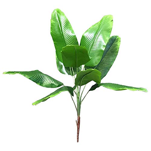 Restikiant KüNstliche Pflanzen Tropische BläTter Bananen Faux Palm Blatt der Pflanze GefäLschte BläTter Innen AußErhalb Garten Hochzeits Dekor von Restikiant