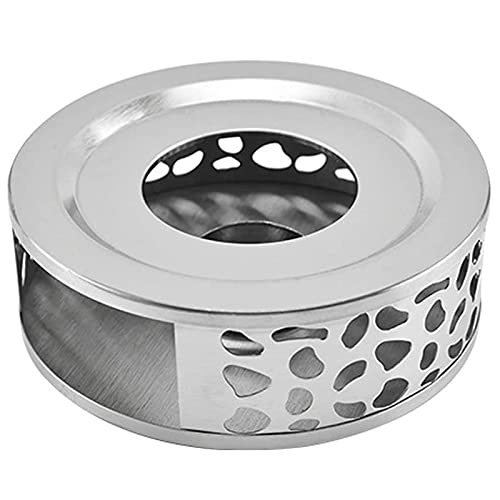 Restikiant TeewäRmer KaffeewäRmer Aus Edelstahl mit Teelichthalter Teesockel Hohl Geschnitztes Design Heizung KaffeewäRmer von Restikiant