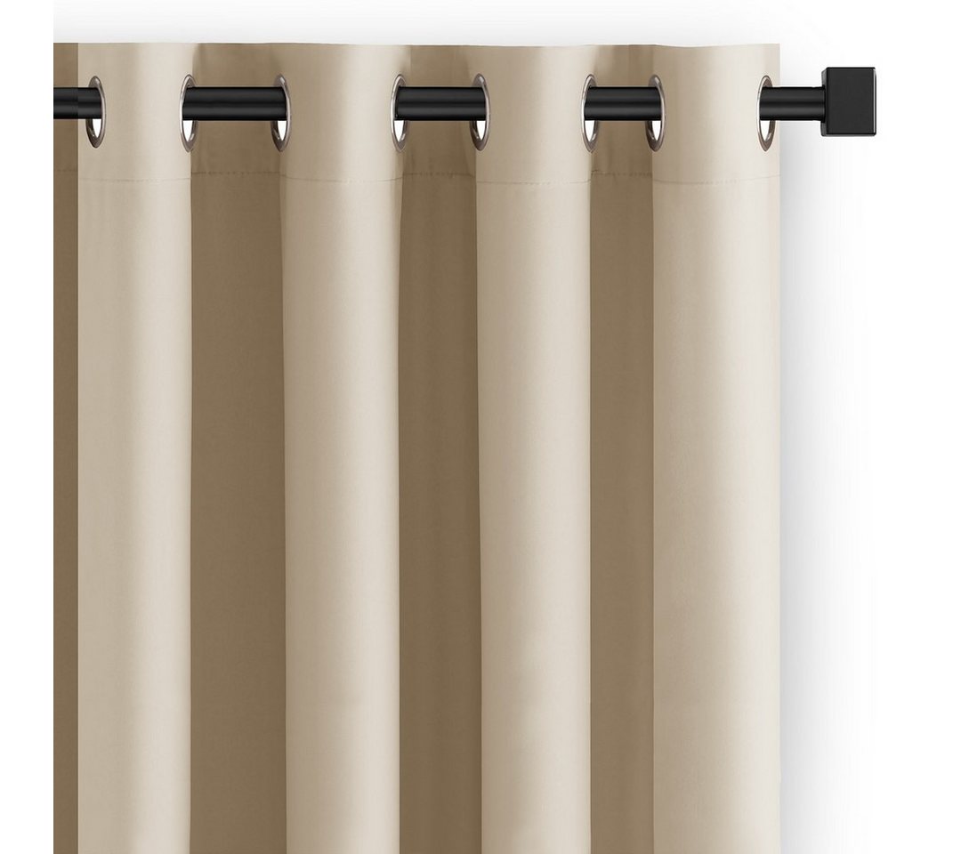 Restilo Gardine Gardine Ösen Vorhang Ösenvorhang Einfarbig Verdunkelnd (1 St), Ösen, verdunkelnd, Polyestertextilien von Restilo