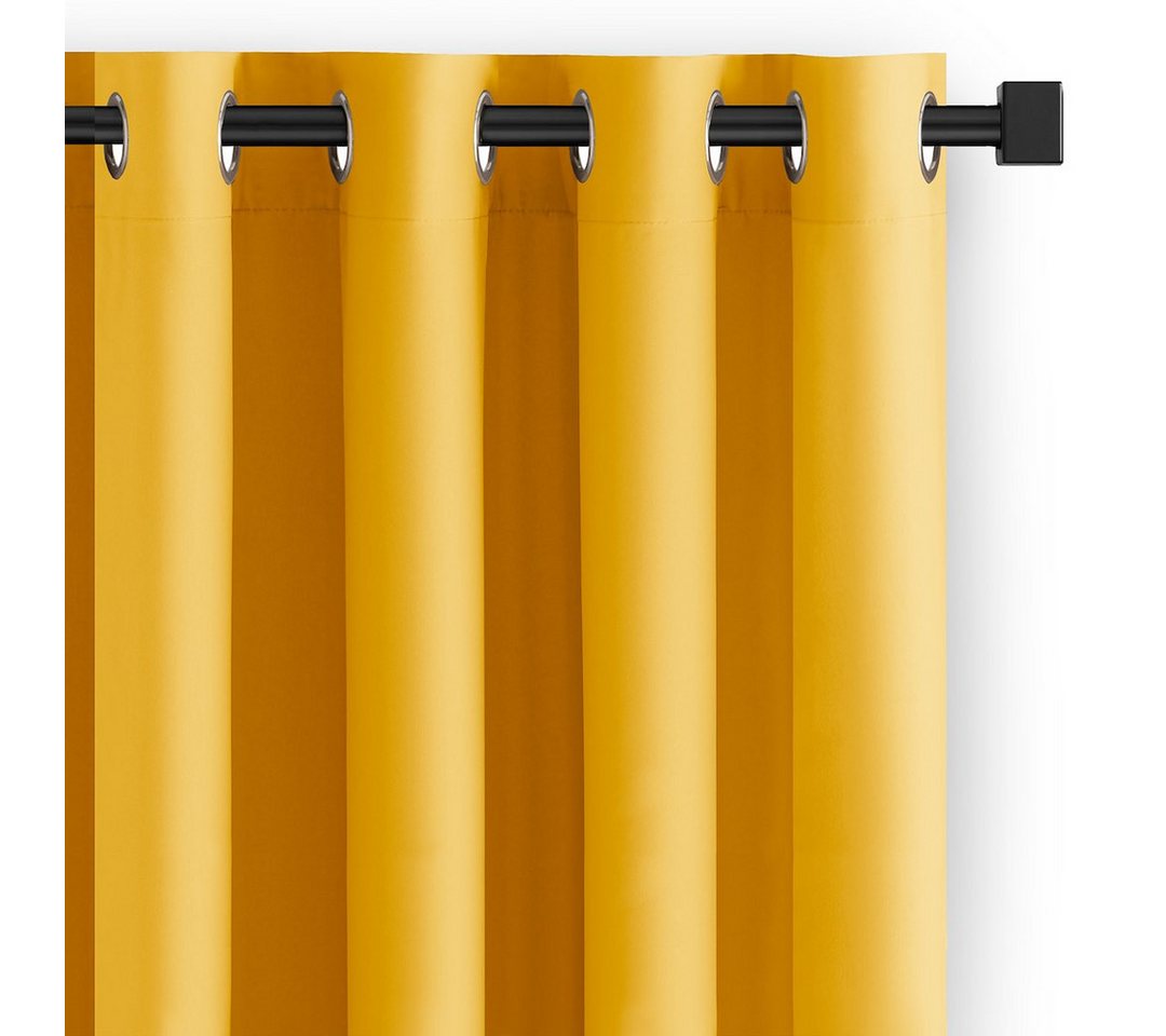 Restilo Gardine Gardine Ösen Vorhang Ösenvorhang Einfarbig Verdunkelnd (1 St), Ösen, verdunkelnd, Polyestertextilien von Restilo