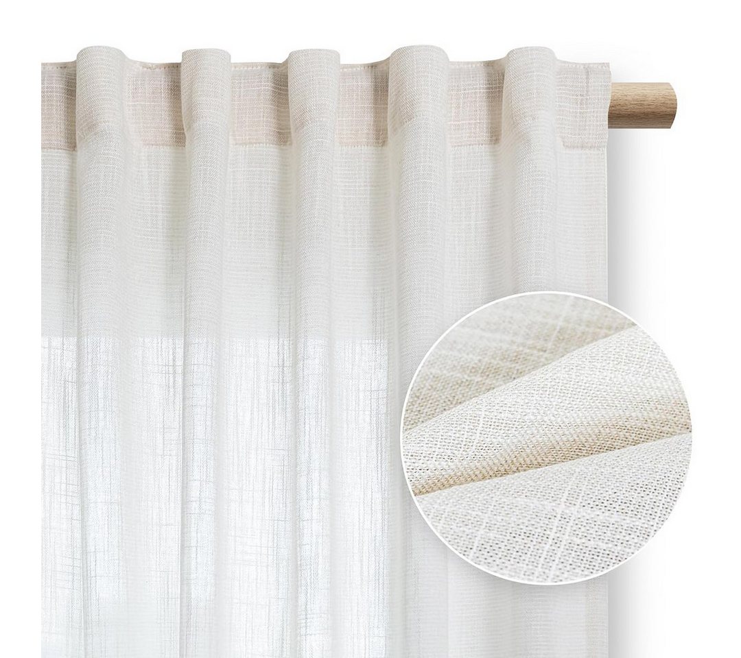 Restilo Gardine Gardine Stangendurchzug Vorhang Viskose Microfaser Transparent Muster, Stangendurchzug (1 St), halbtransparent, Microfaser mit Viskose von Restilo