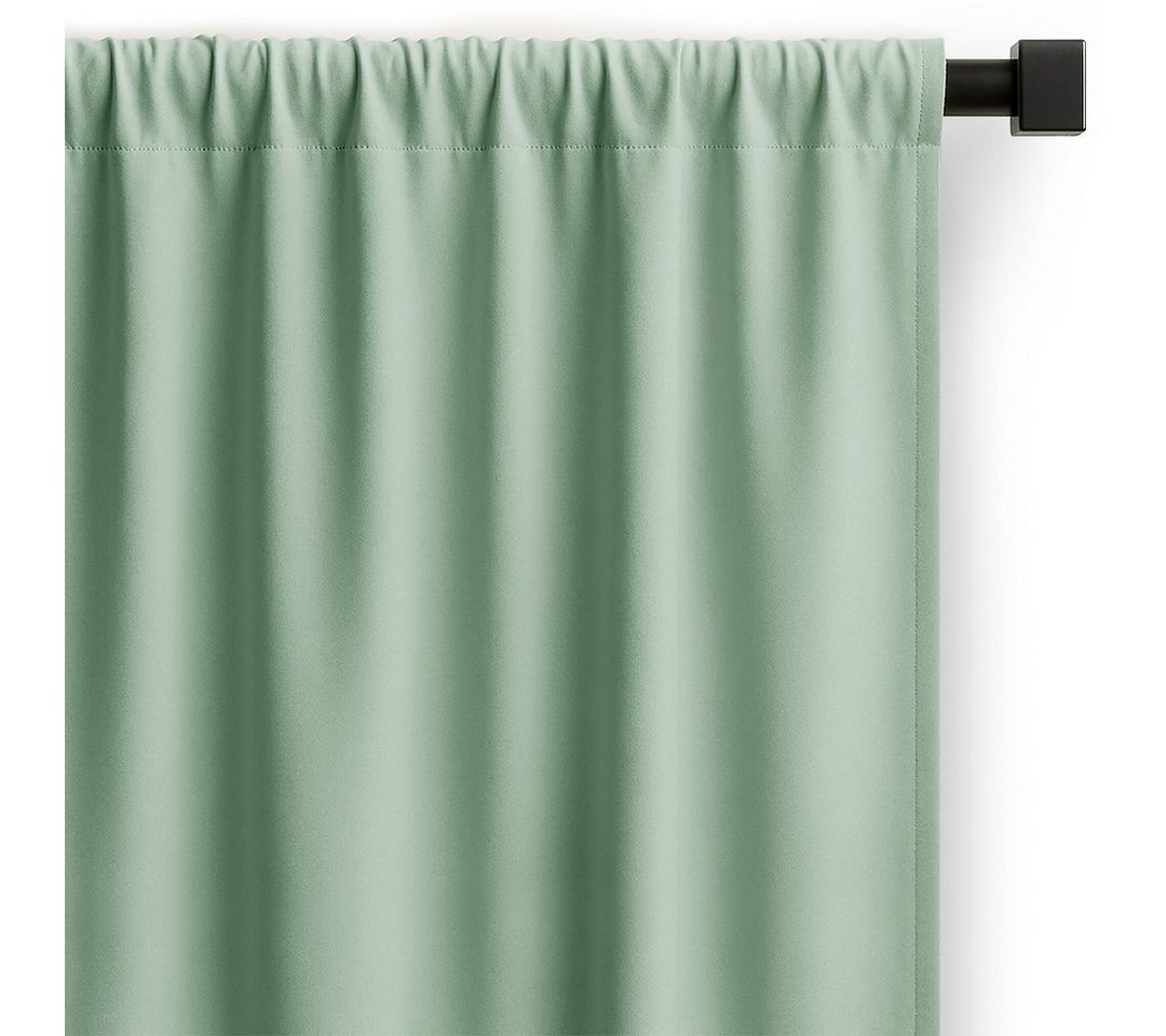 Restilo Gardine Gardine Vorhang Einfarbig Verdunklungsvorhang Aufhängung Pleat (1 St), Kräuselband, verdunkelnd, Polyestertextilien von Restilo