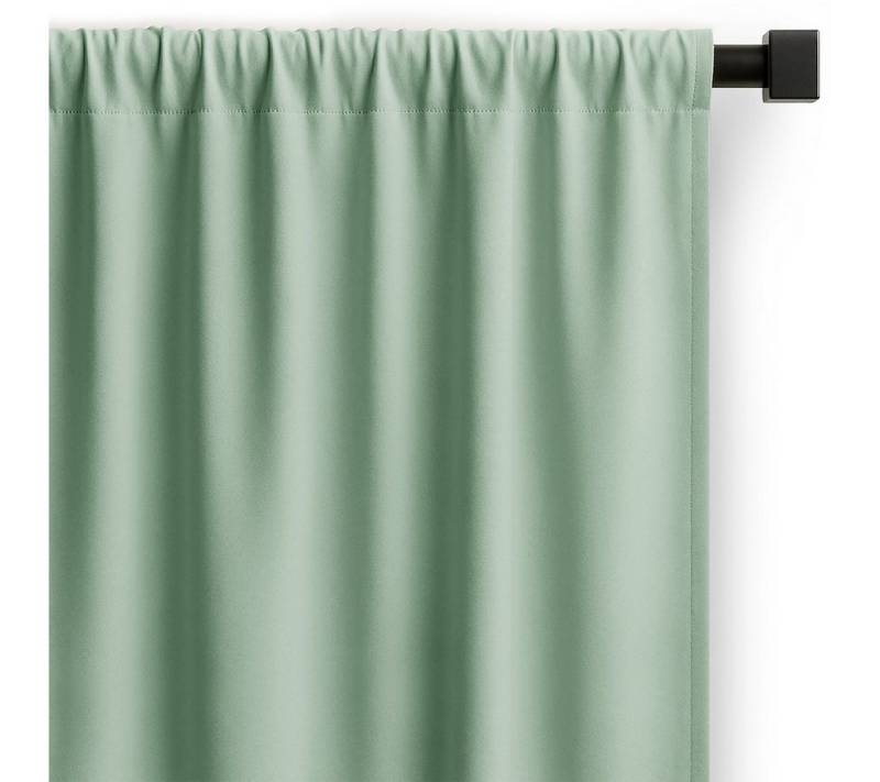 Restilo Gardine Gardine Vorhang Einfarbig Verdunklungsvorhang Aufhängung Pleat (1 St), Kräuselband, verdunkelnd, Polyestertextilien von Restilo