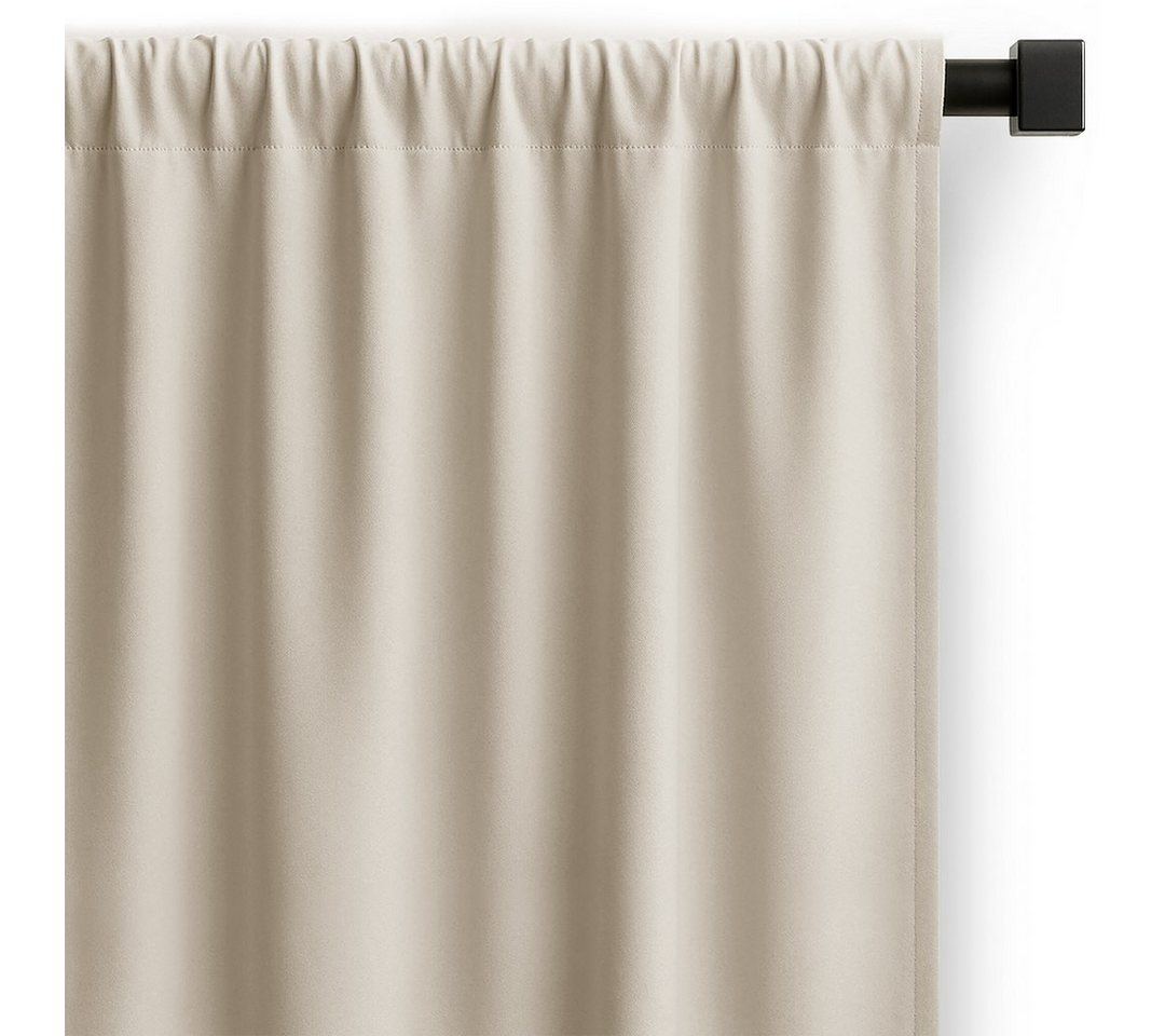 Restilo Gardine Gardine Vorhang Einfarbig Verdunklungsvorhang Aufhängung Pleat (1 St), Kräuselband, verdunkelnd, Polyestertextilien von Restilo