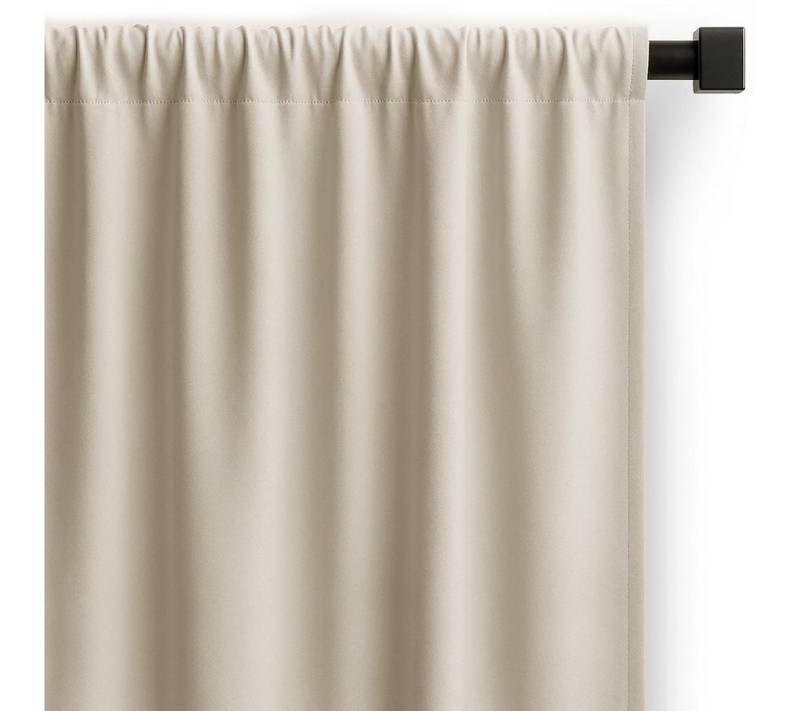 Restilo Gardine Gardine Vorhang Einfarbig Verdunklungsvorhang Aufhängung Pleat (1 St), Kräuselband, verdunkelnd, Polyestertextilien von Restilo