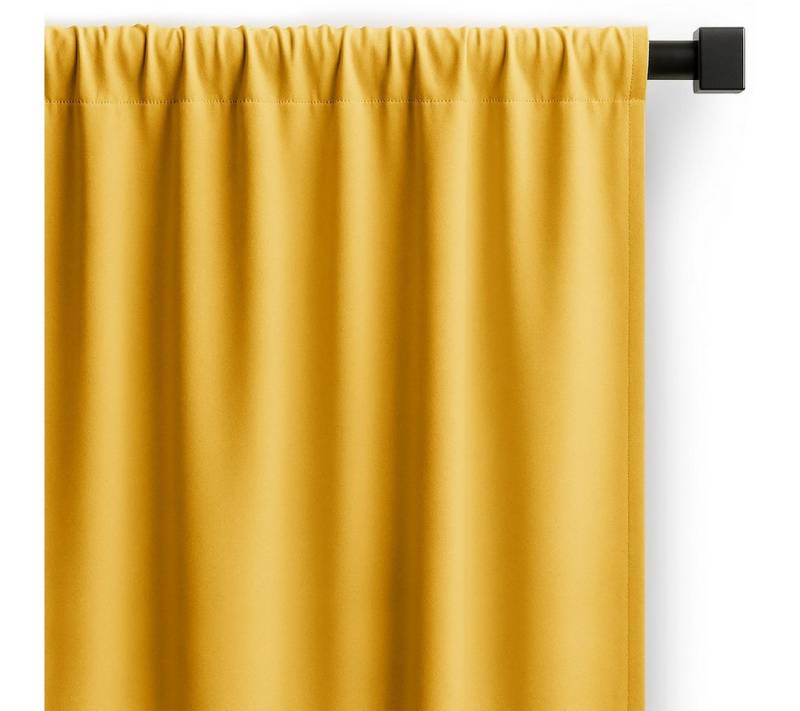 Restilo Gardine Gardine Vorhang Einfarbig Verdunklungsvorhang Aufhängung Pleat (1 St), Kräuselband, verdunkelnd, Polyestertextilien von Restilo